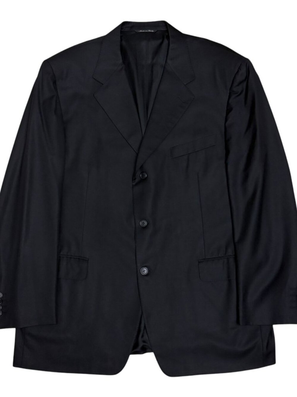 CANALI Wool Blazer Sport Coat Black Luxury Vintage Business Jacket Mens 48R
